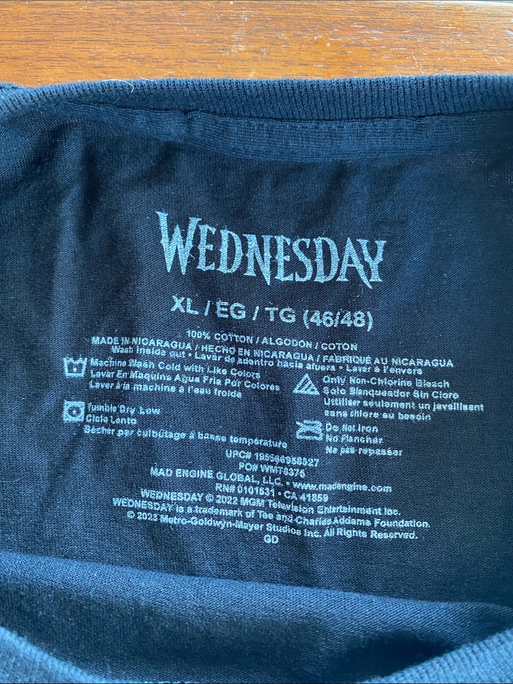 “Wednesday” Graphic Tee - Solitude Suits Me (Black) - Picture 3 of 5